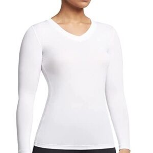 Tommie Copper White Long Sleeve Fitted Bodysuit‎